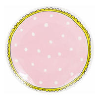 TELLER Punkt in Rosa - 18cm - Pink, Keramik (18cm) - Blond Amsterdam