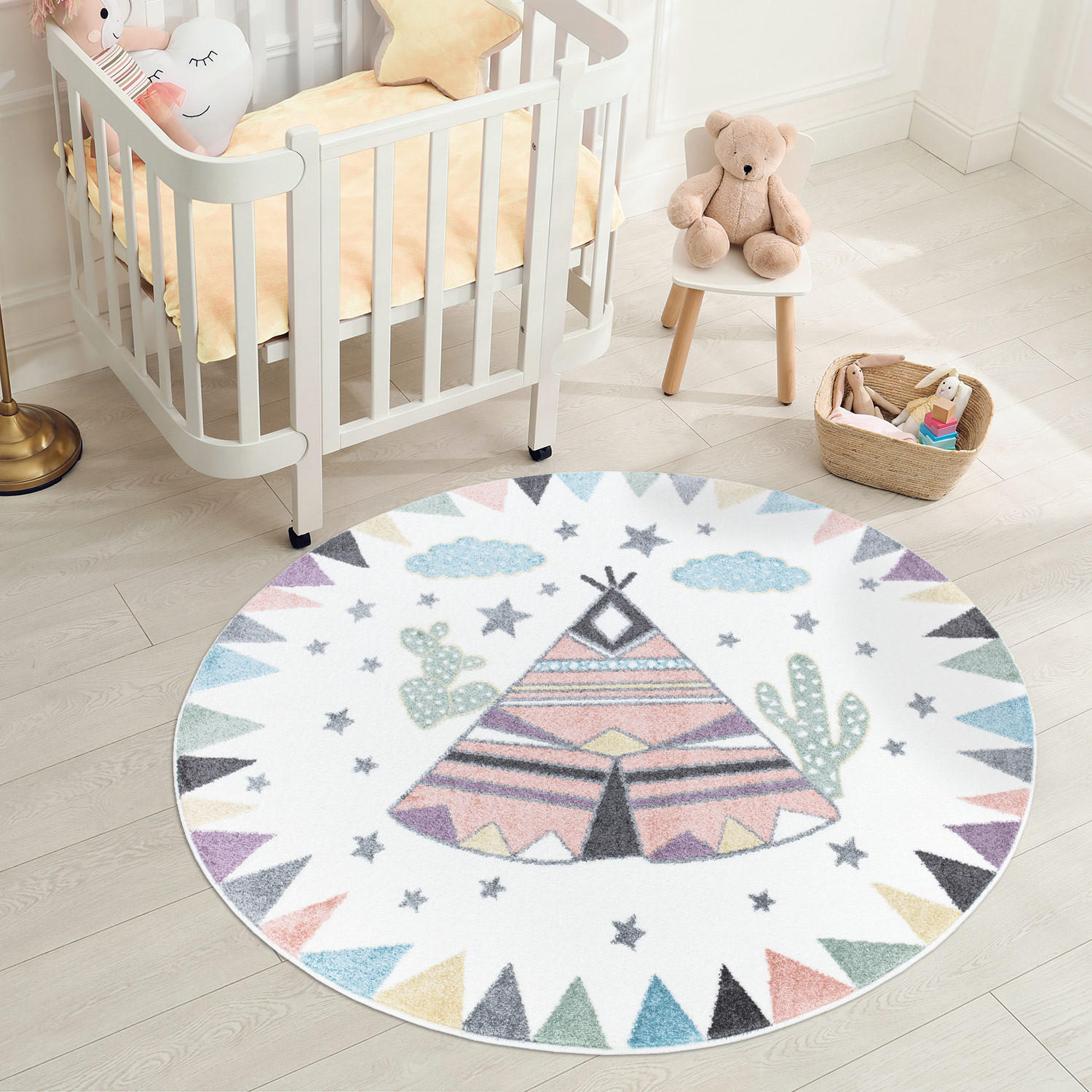 KINDERTEPPICH Anime 898 Creme 160 cm Rund - Creme, Textil (160/160cm) - carpet city