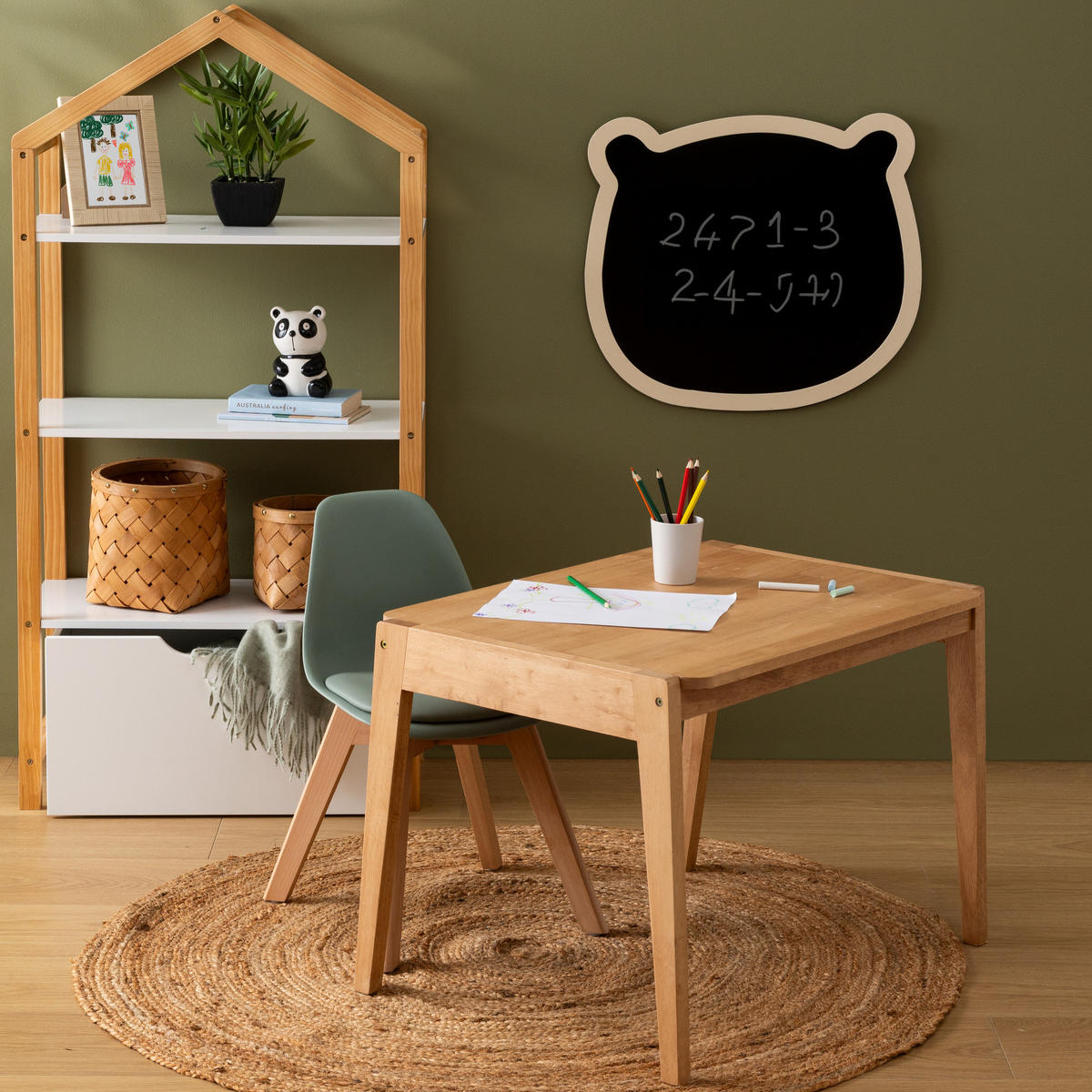 KINDERSTUHL Mini Baya 55/31/38,5 cm - Grün, Kunststoff (31/38.5/55cm) - Atmosphera for kids