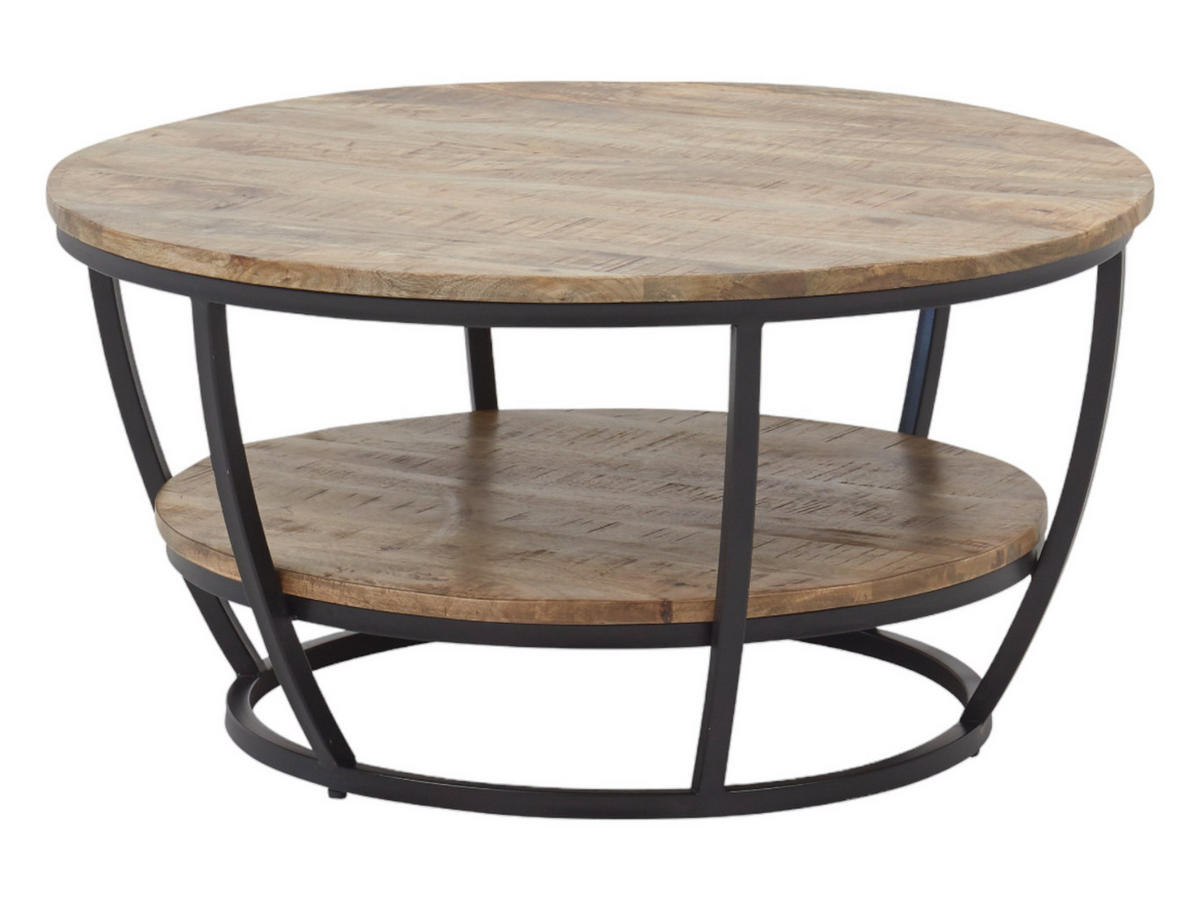 COUCHTISCH rund Massivholz Mango 86,5/86,5/44 cm - Braun, Holz (86.5/86.5/44cm) - moebel dich auf