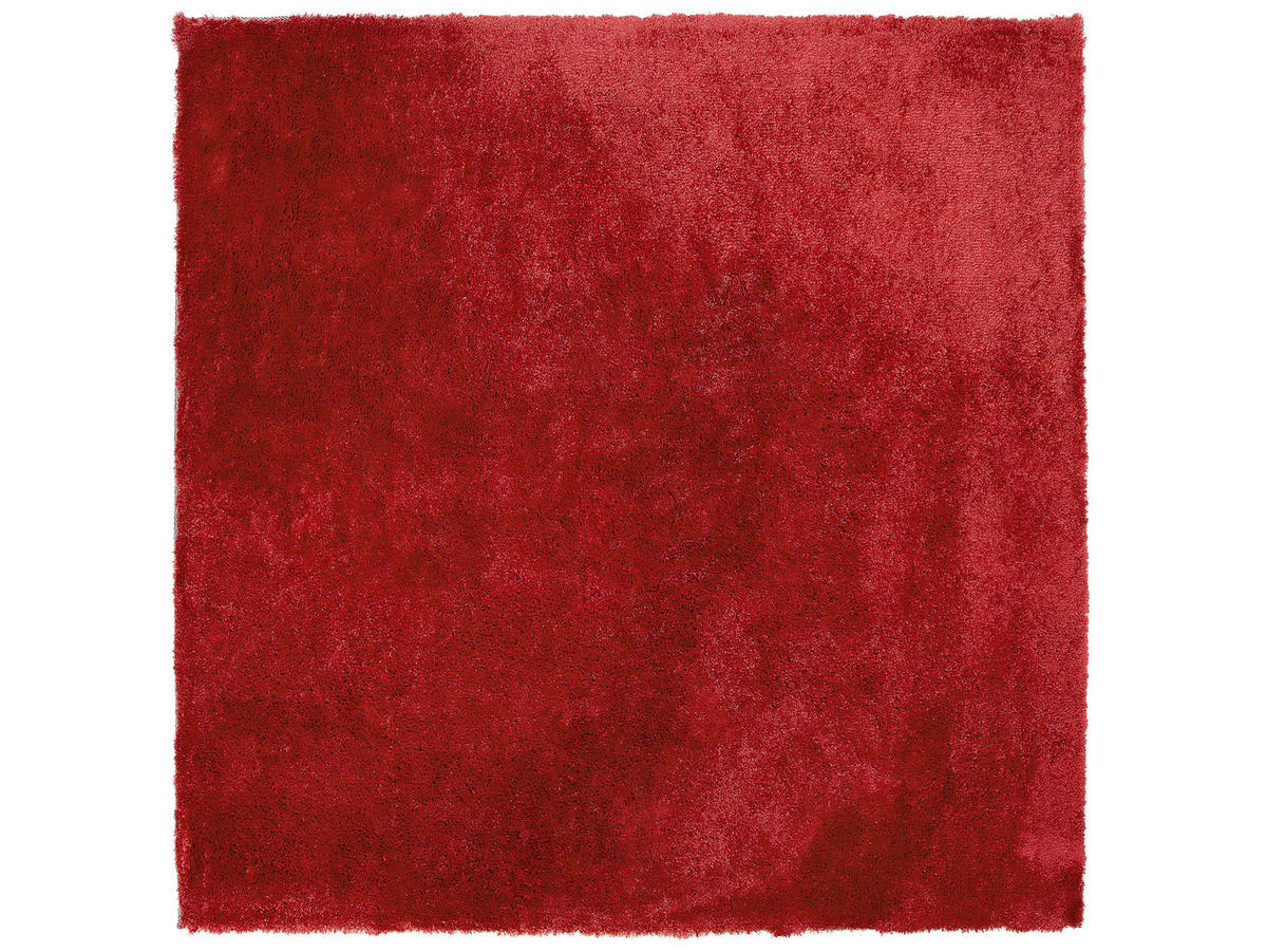 SHAGGY-TEPPICH Evren 200/200 cm - Rot, Kunststoff (200/200cm) - Beliani