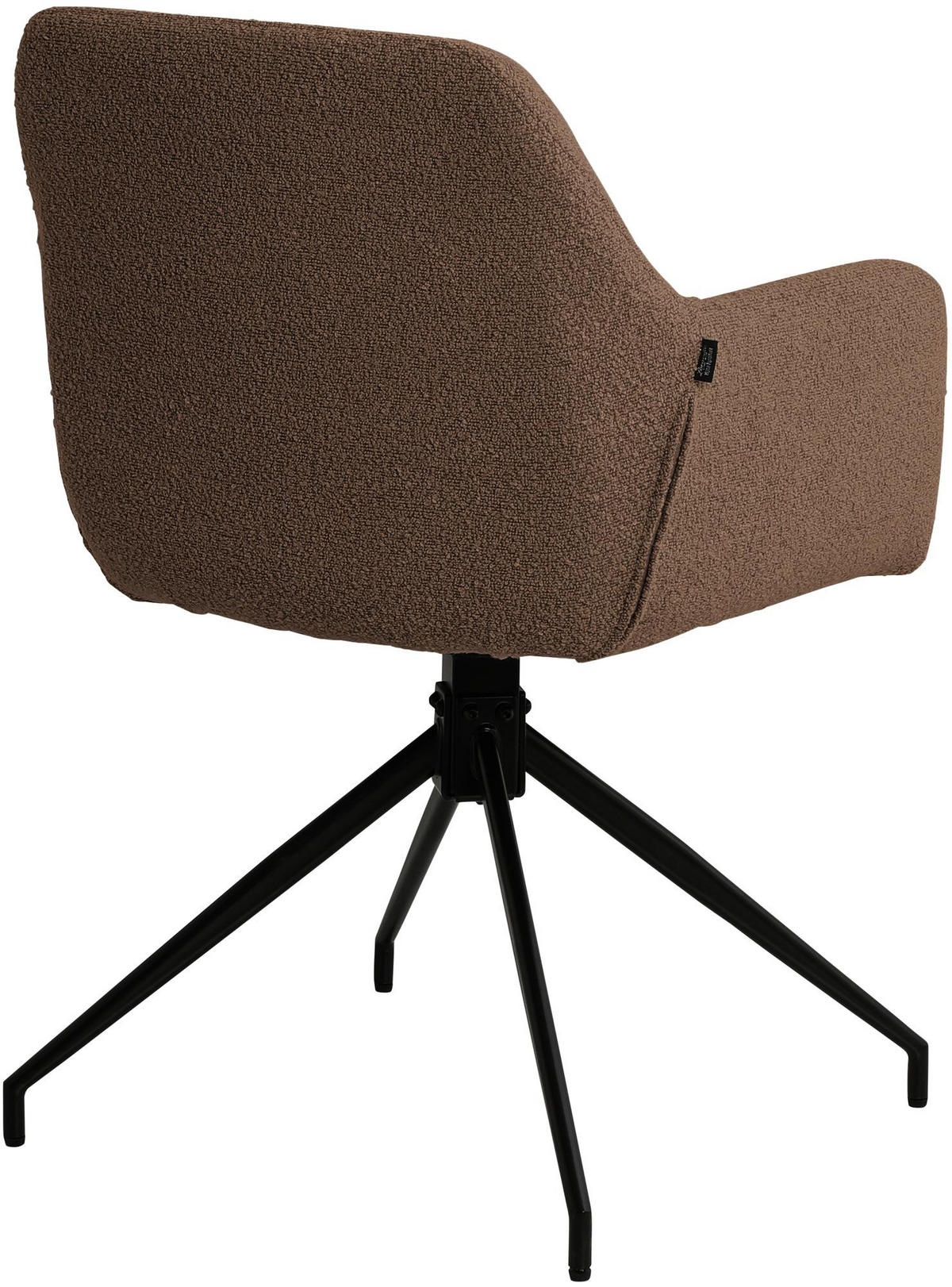 ARMLEHNENSTUHL Stoff Braun - Schwarz/Braun, Textil/Metall (58/85/60cm) - CLP