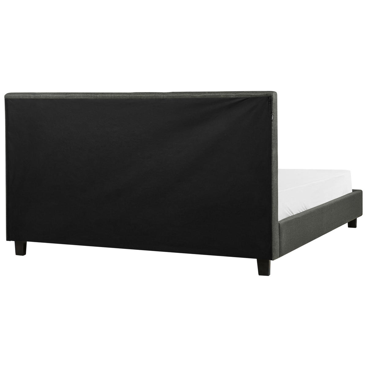POLSTERBETT mit Lattenrost 180/200 cm Grau La Rochelle - Dunkelgrau, Textil (180/200cm) - Beliani