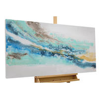 ÖLGEMÄLDE 120/60 cm - Blau/Weiß, Holz/Textil (120/60cm) - KUNSTLOFT