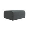 POUF Strukturstoff Stoff Grau - Schwarz/Grau, Kunststoff/Textil (90/80/60cm) - Makamii
