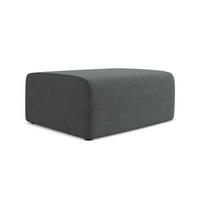 POUF Strukturstoff Stoff Grau - Schwarz/Grau, Kunststoff/Textil (90/80/60cm) - Makamii