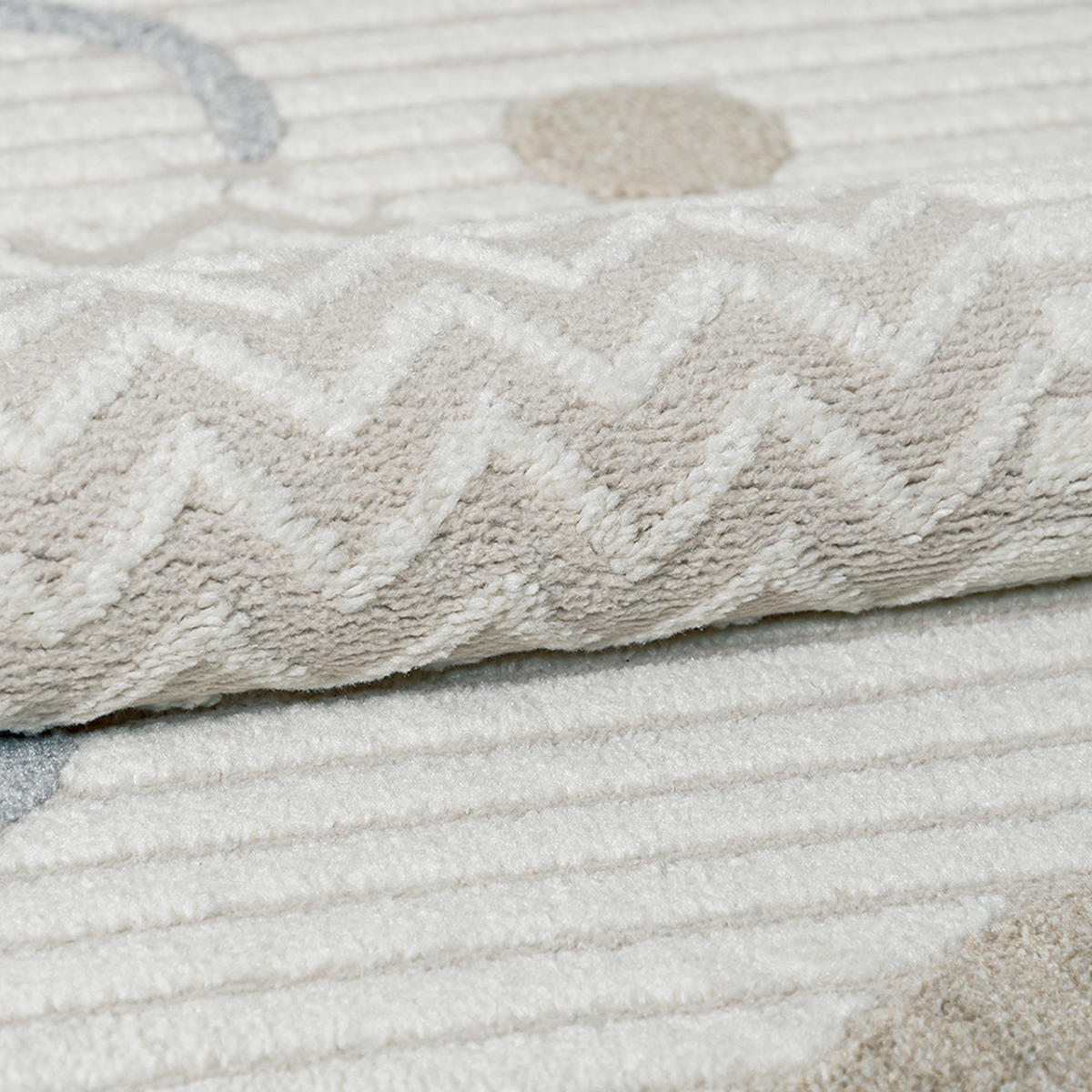 KINDERTEPPICH Alora Verde Mazovia 160x230cm Creme Grün Ballon Kurzflor - Creme, Textil (160/230cm) - Mazovia