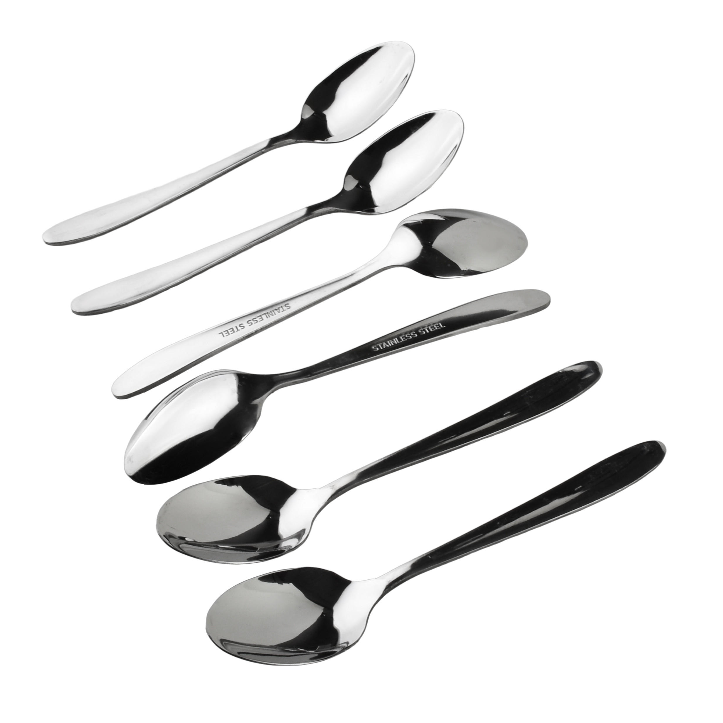 LÖFFEL Orchid 6-tlg silberfarben 2/2/18 cm Edelstahl - Silberfarben, Metall - Mondex