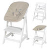 BABYHOCHSTUHL Born Up Luxe mit Neugeborenenaufsatz Weiß - Beige/Weiß, Holzwerkstoff/Textil (46/94/66.5cm) - Roba