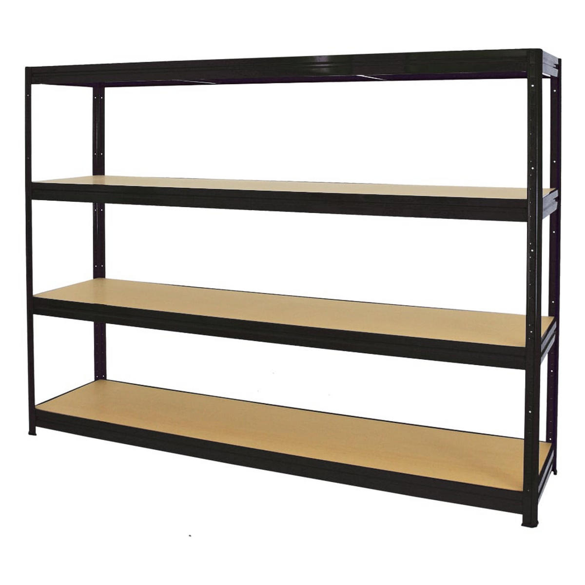 SCHWERLASTREGAL Dino 2er-Set 180x240x60cm Fachlast 450kg Schwarz - Schwarz, Metall (480/180/60cm) - PROREGAL
