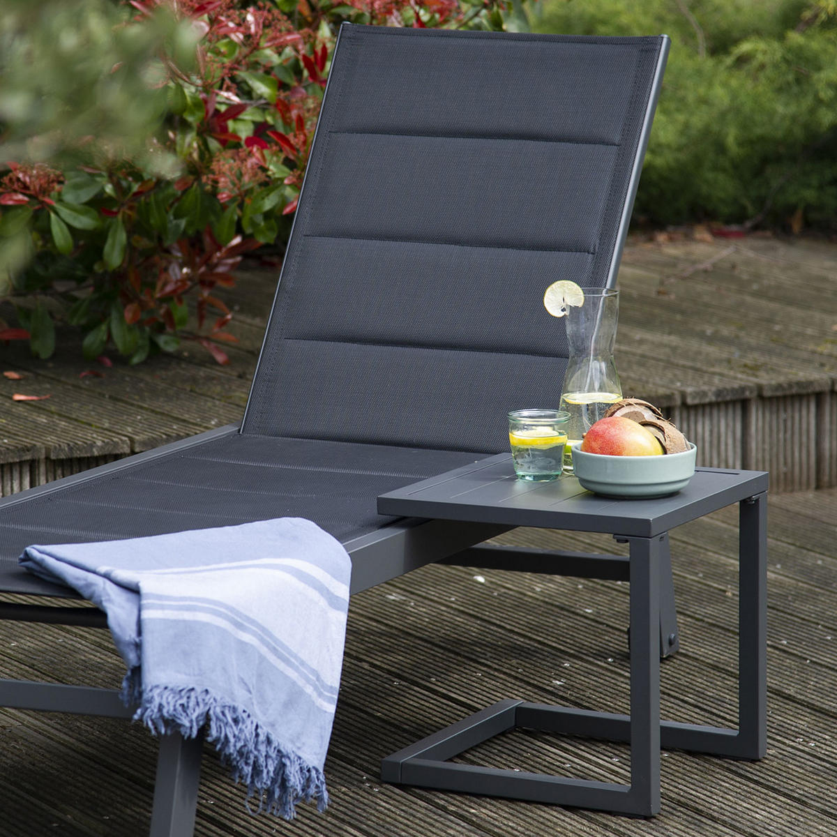 BEISTELLTISCH Barbados Anthrazitgrau - Grau, Metall (40/40/40cm) - Happy Garden