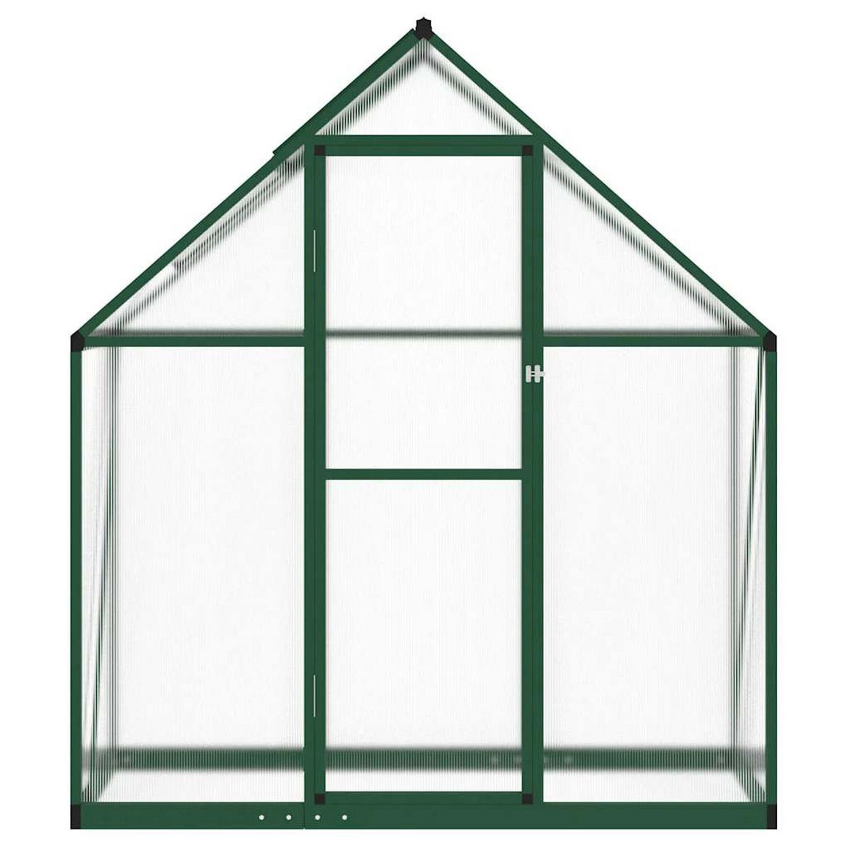 GEWÄCHSHAUS mit Fundamentrahmen Grün 169x58x195 cm Aluminimum - Grün, Metall (58/195/169cm)