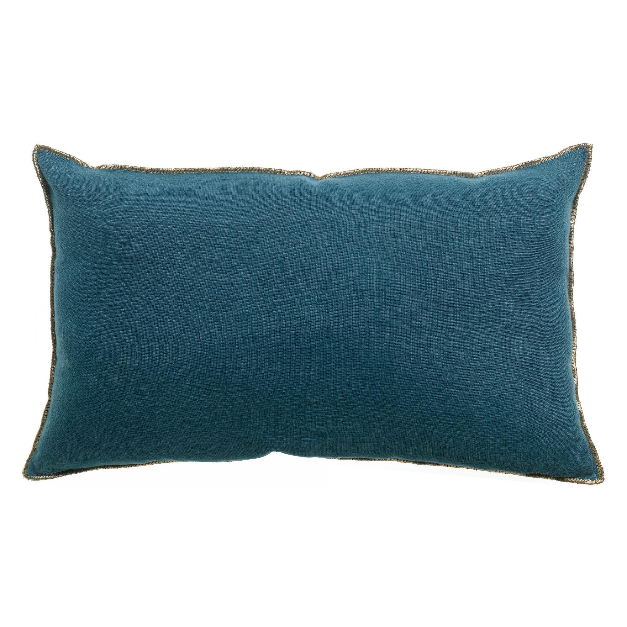 KISSEN Zeff Celeste indigoblau 30 x 50 cm - Dunkelblau, Textil (30/50cm) - Vivaraise