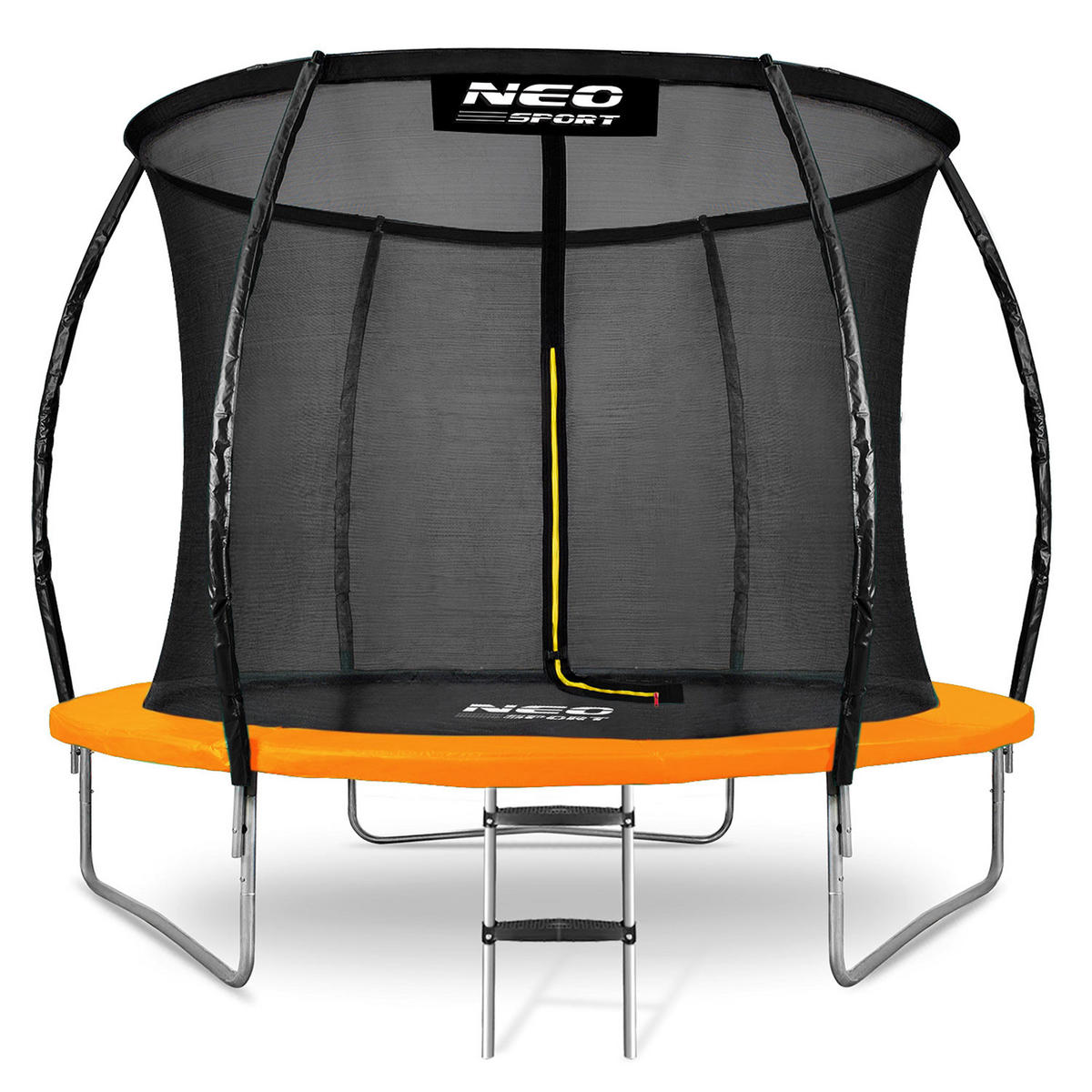 PROFILIERTES Gartentrampolin 10 ft/312 cm mit Innennetz - Orange, Metall (312/312cm)