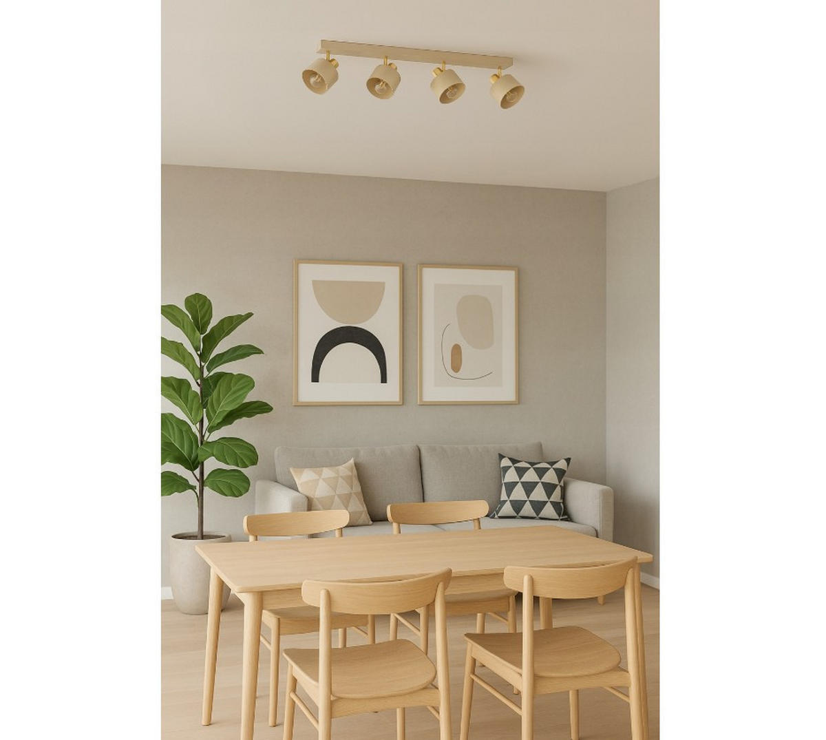 DECKENLEUCHTE Ecru - Beige/Goldfarben, Metall (12/70/21cm) - kiki design