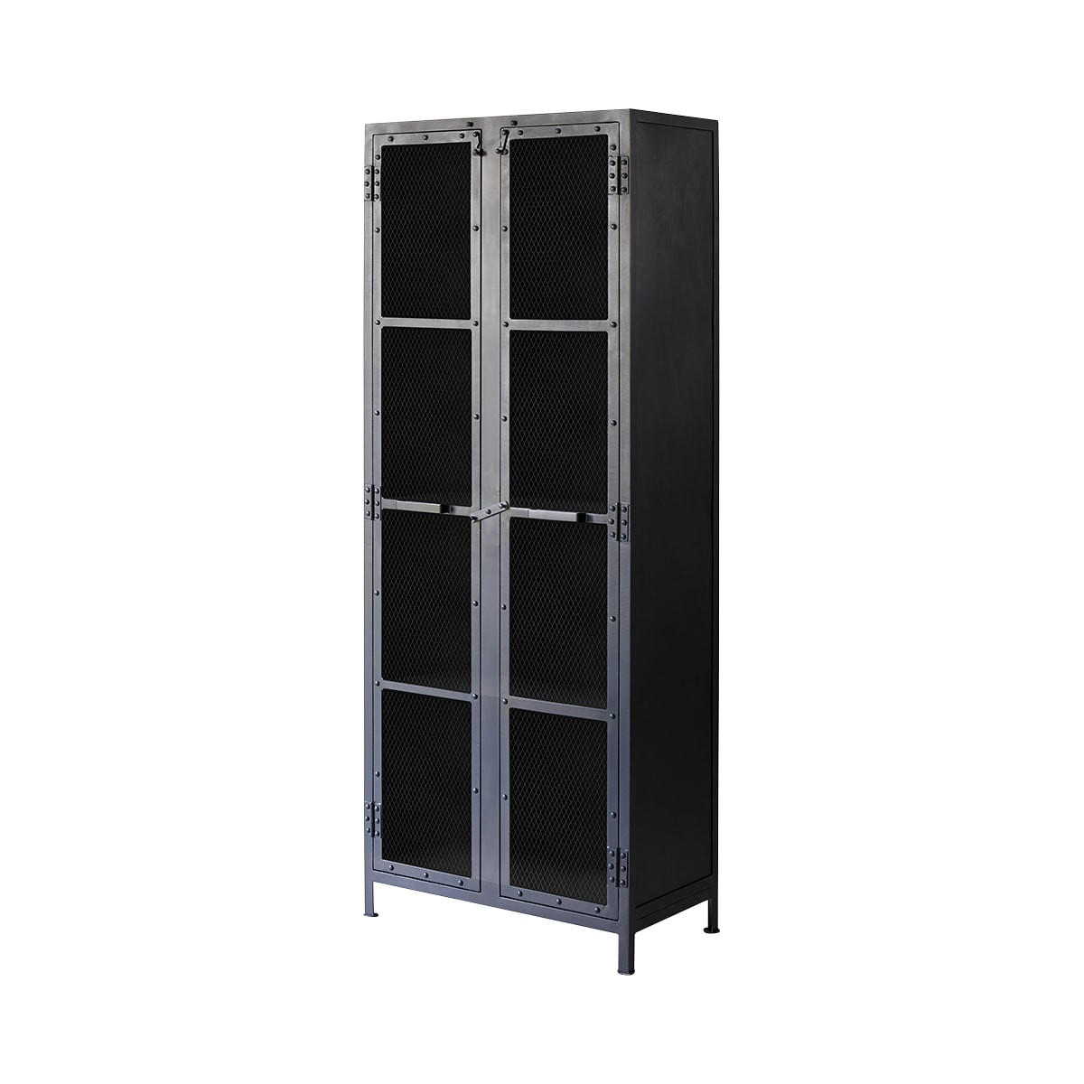 GESCHIRRSCHRANK Cléo Schwarz aus Metall - Schwarz, Metall (70/175/35cm) - Tikamoon