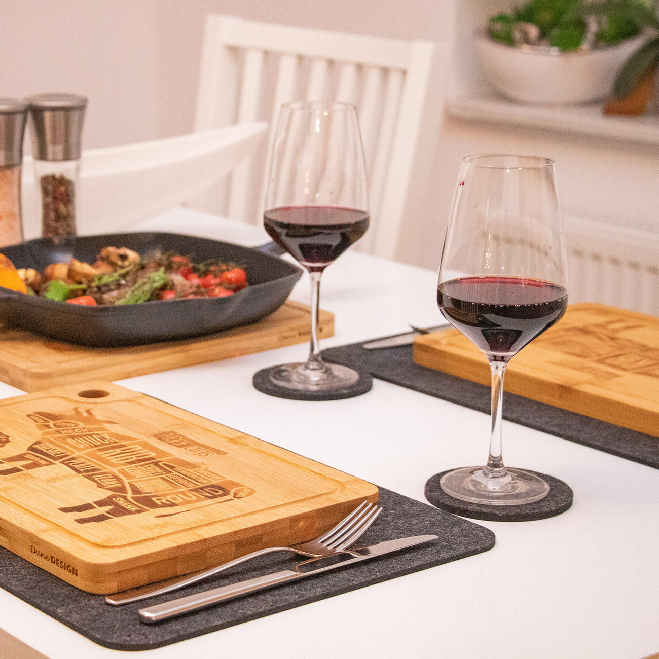 Thumbnail - Dunedesign Steakbrett, Braun, Holz, Rechteckig, 23x33 cm, Küchenzubehör, Schneidebretter