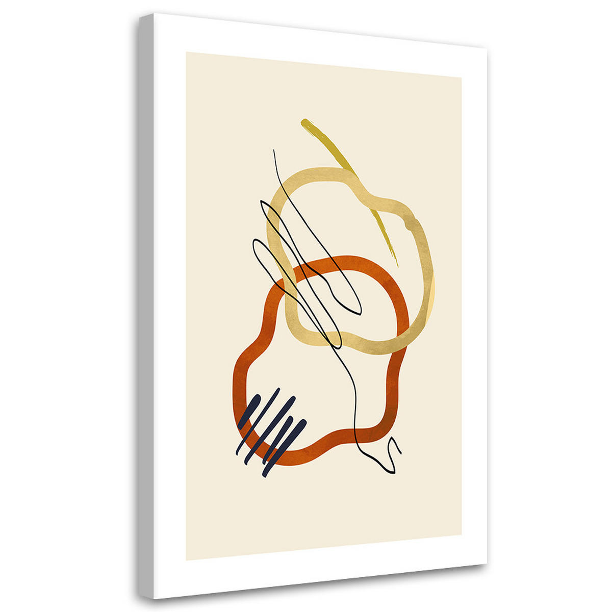 WANDBILD formen und linien im boho stil - Multicolor, Textil (40/60cm) - Feeby