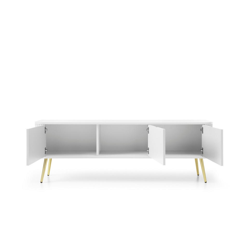 Thumbnail - Deine Möbel 24 Tv-Lowboard, Weiß, Gold, Holzwerkstoff, 168x56x39 cm, Wohnzimmer, Wohnwände, Lowboards, Lowboards stehend
