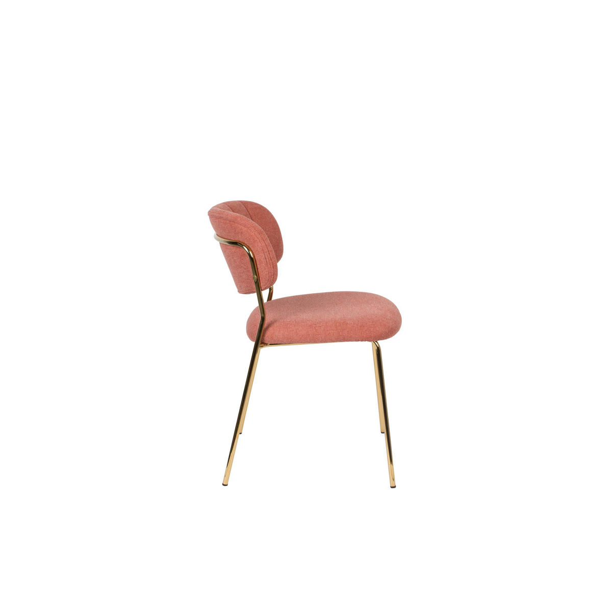 ESSZIMMERSTUHL Jolien Gold/ Rosa - 2 er Set - Pink, Textil (48/77/56cm) - Housecraft Living