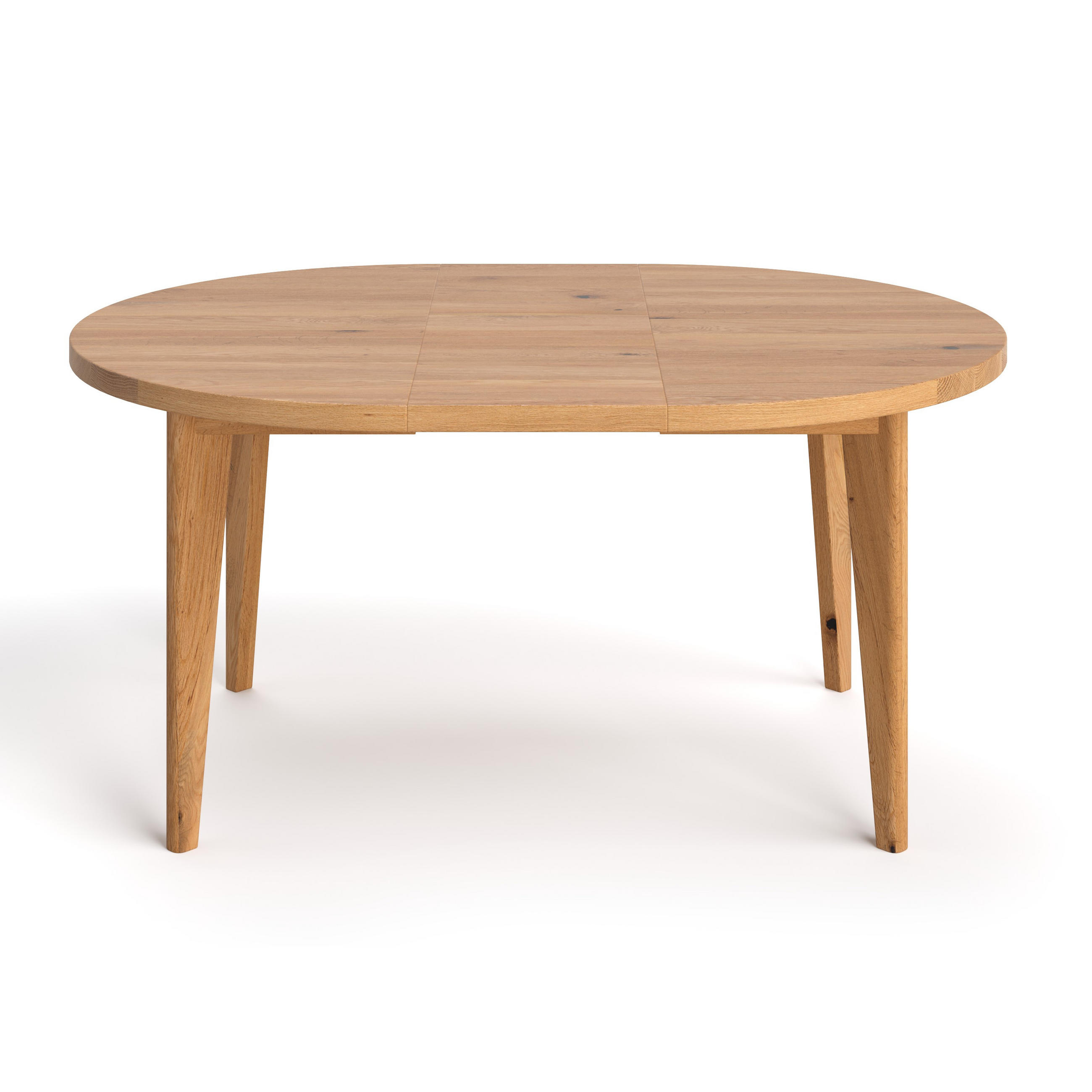 TISCH Ausziehbar Luna aus massivem Eichenholz 110 cm + Tischverlängerung 1x45 cm - Eichefarben/Braun, Holz (110/110/75cm) - Danzz