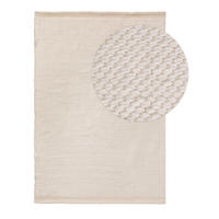 TEPPICH aus recyceltem Material Kiah Cream 120x170 cm - Creme, Textil (120/170cm) - benuta Pure