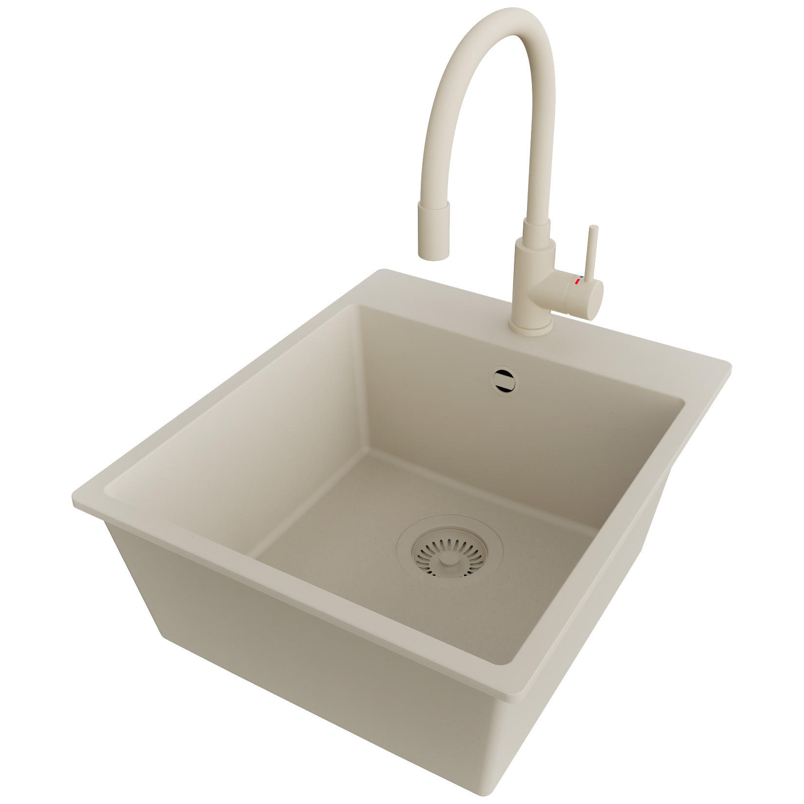 Primagran Granitspüle Beige, Beige, Beige 43x20x50 cm