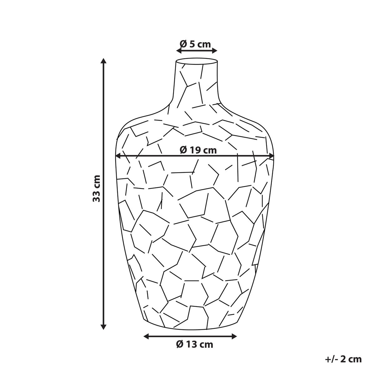 BLUMENVASE Aluminium silber Inshas - Silberfarben, Metall (33cm) - Beliani