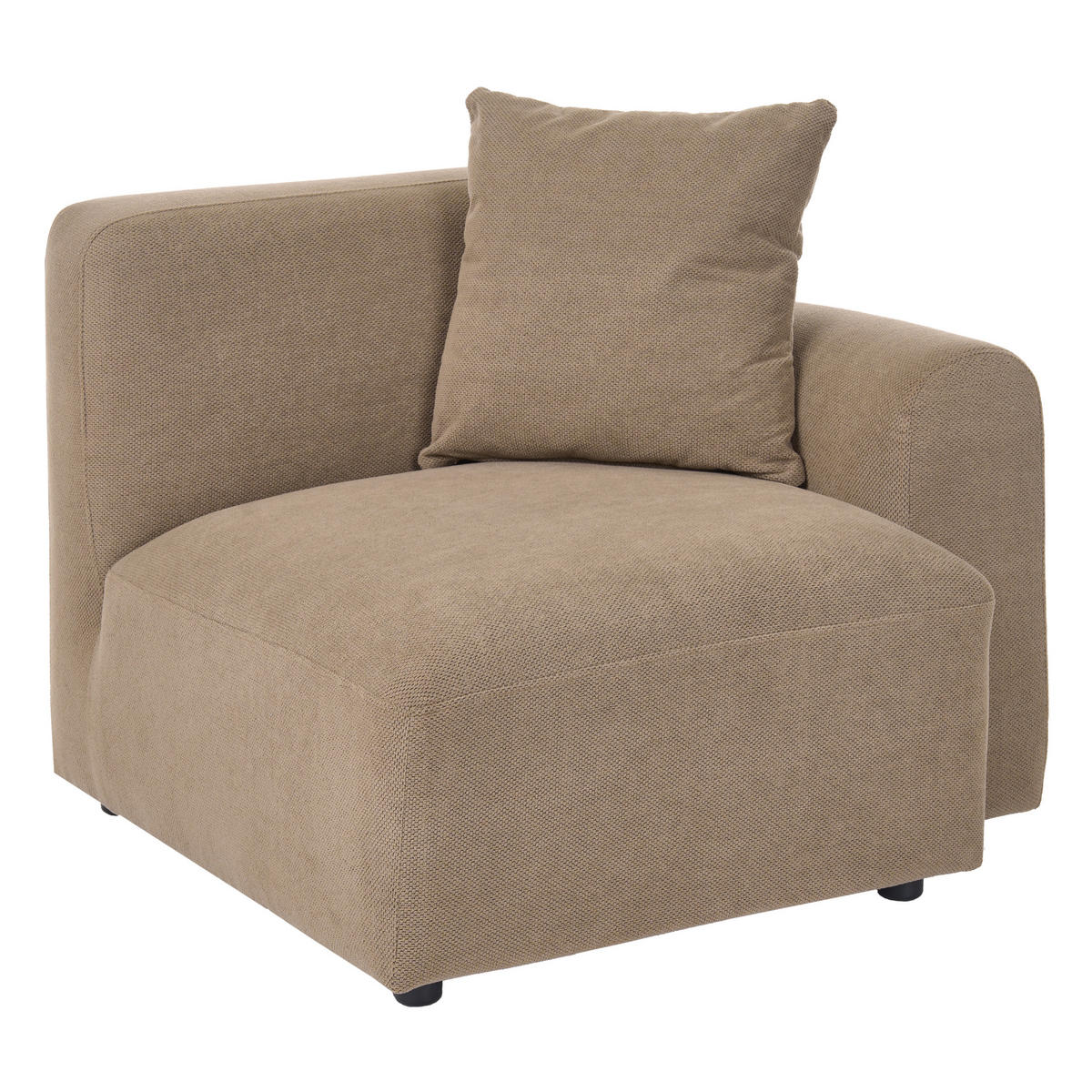 ROHOVÁ POHOVKA modul 3-místná Látka Hnědá pravostranná Hede - hnědá, textil (244/148cm) - Beliani