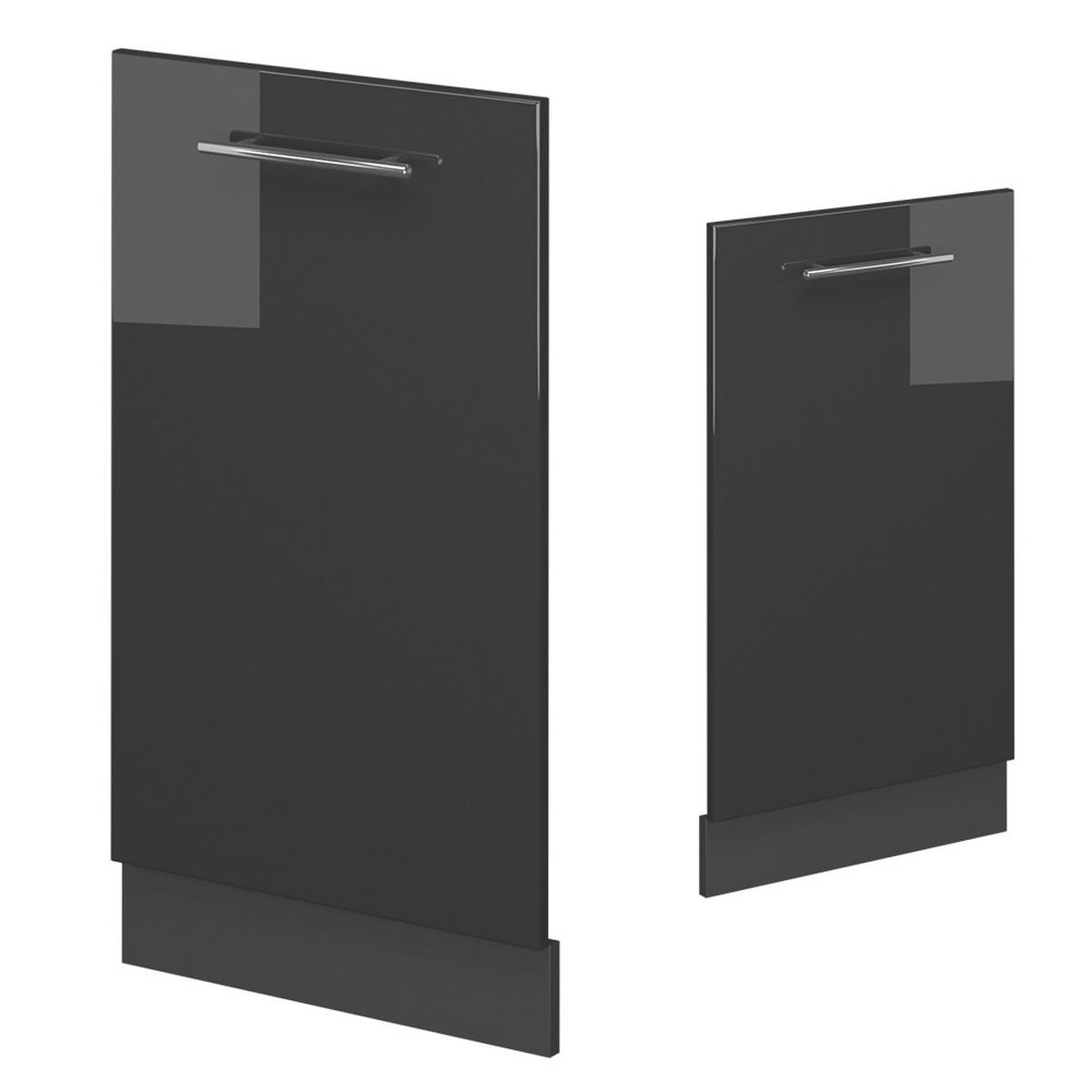 GESCHIRRSPÜLBLENDE Fame-Line Anthrazit Hochglanz 45 cm , AP Anthrazit - Schwarz Hochglanz/Anthrazit, Holzwerkstoff (45/81.8/1.6cm) - Vicco