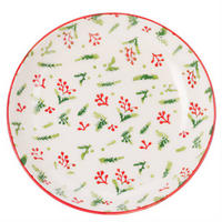 WEIHNACHTSTELLER Steingut Ø 21 cm - Weiß, Keramik (21/4/21cm) - Home Styling Collection