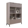 GLASVITRINE groß mit 2 Türen, Beige - Beige, Holzwerkstoff (105/150/41cm) - Idohome