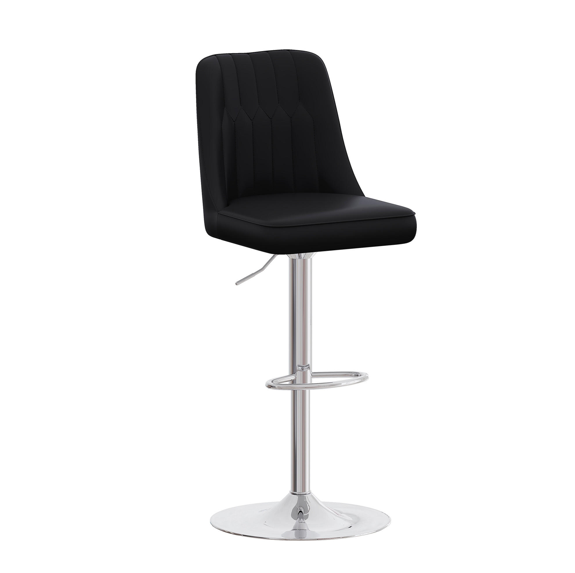 BARHOCKER 2er-Set Schwarz höhenverstellbar und 360° drehbar - Schwarz, Metall (44/117.5/44cm) - MIVRAY