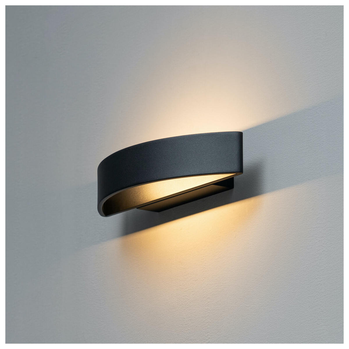 WANDLEUCHTE Attica, Schwarz, 28cm - Schwarz, Metall (10/5/28cm) - KOSILUM