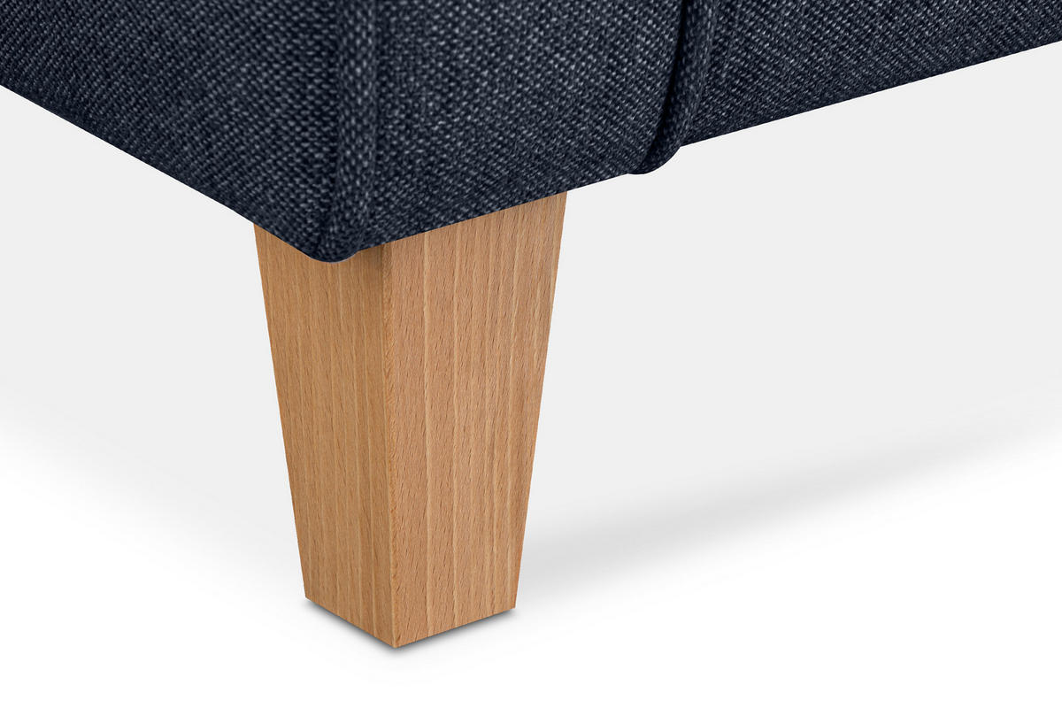 OHRENSESSEL MILES mit Armlehnen, navyblau - Blau/Grün, Holz/Textil (82/105/97cm) - KONSIMO®