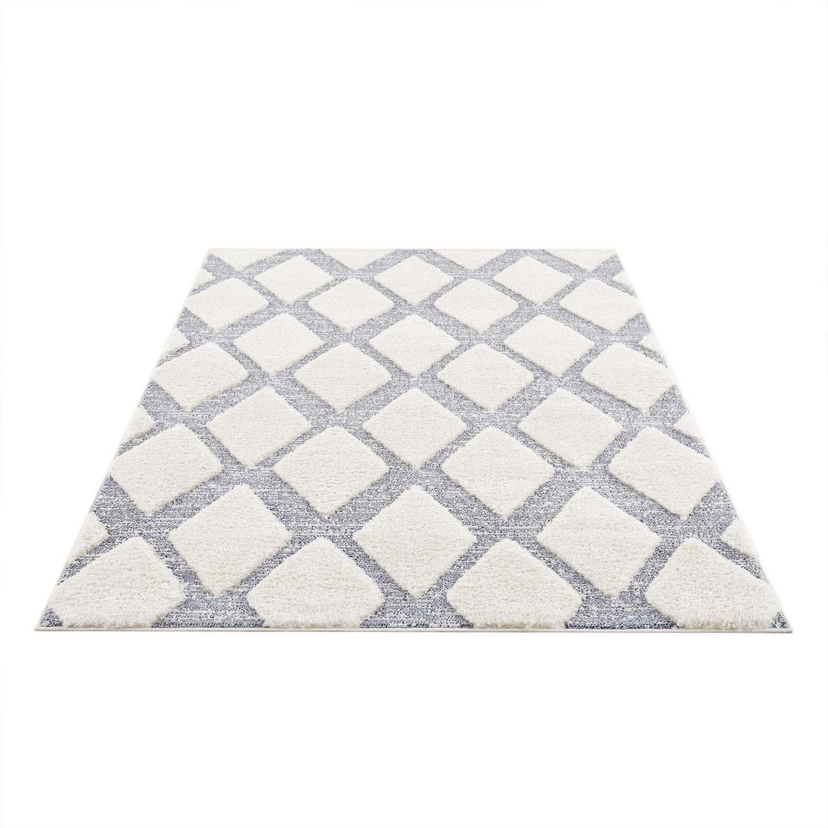HOCHFLOR-TEPPICH Focus 4497 Grau 200x290 cm - Creme/Grau, Textil (200/290cm) - carpet city