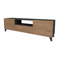 LOWBOARD Torsby - Eichefarben, Holzwerkstoff/Kunststoff (140/46/30cm) - [en.casa]
