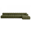 ECKSOFA modulares Sofa Razon-L3 - 380x160x70 cm Grün Bouclé - Grün, Holzwerkstoff/Textil (380/160cm) - ALTDECOR