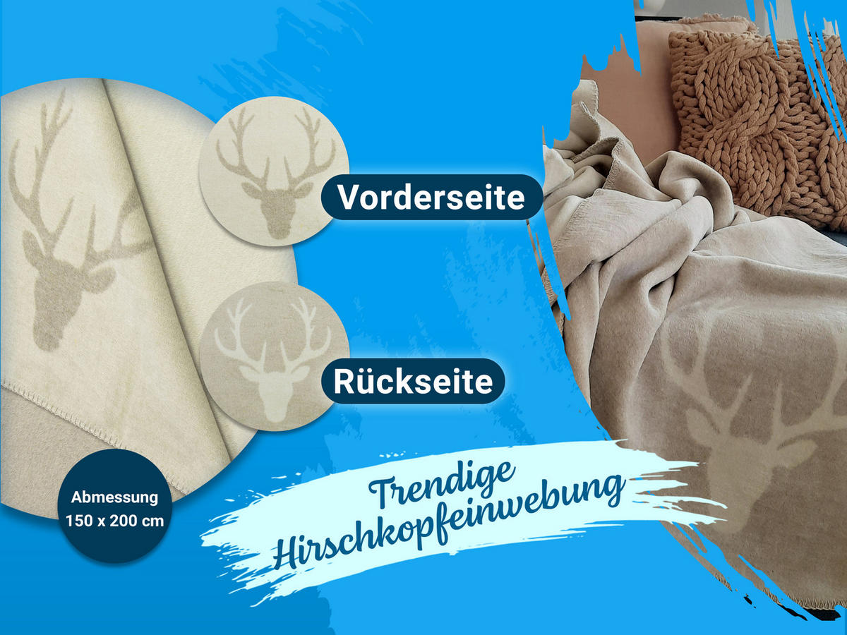 KUSCHELDECKE, 150x200 cm, 60% Baumwolle, 40% Polyacryl, Braun - Braun, Naturmaterialien (150/200cm) - Zollner