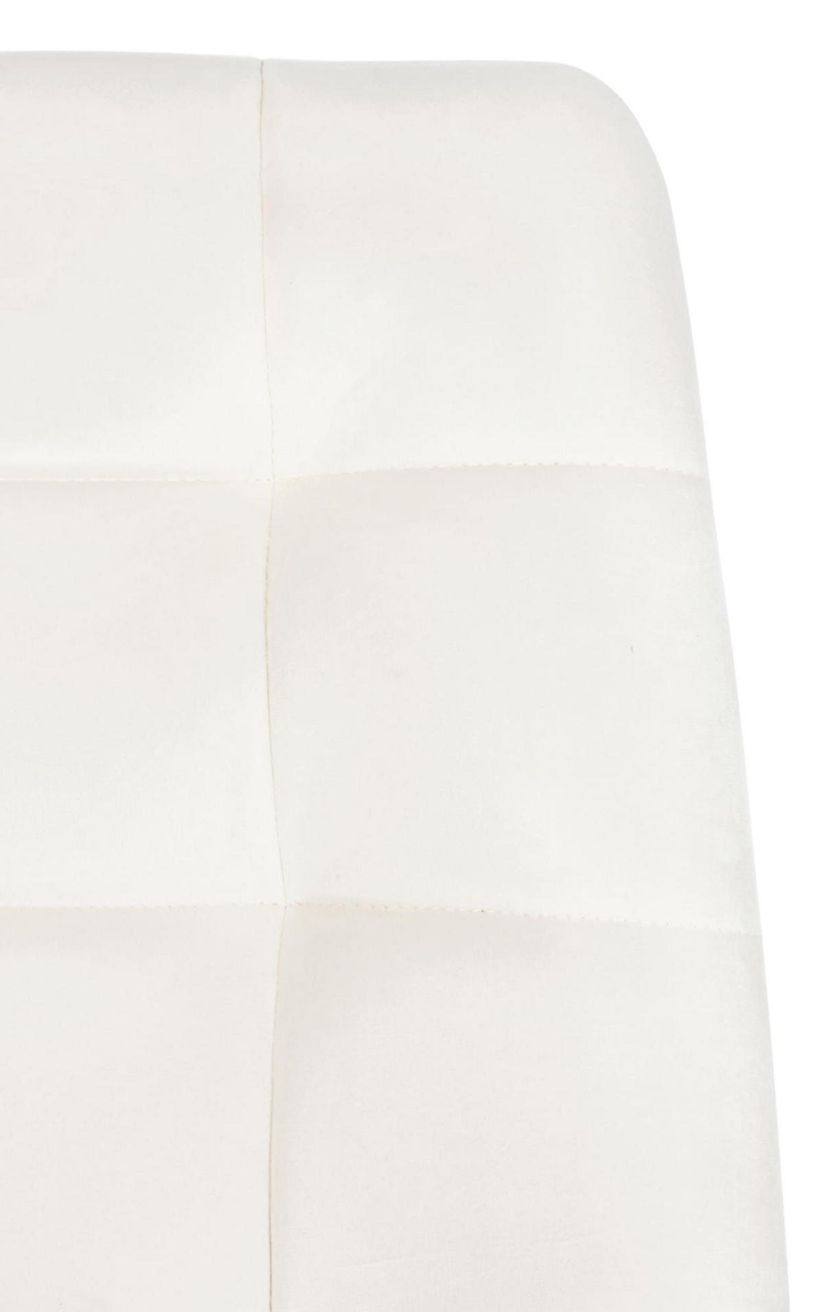 ESSZIMMERSTÜHLE 4er-Set VOUL Cremeweiß Samt - Creme, Textil/Metall (45/84/55cm) - DELUKE