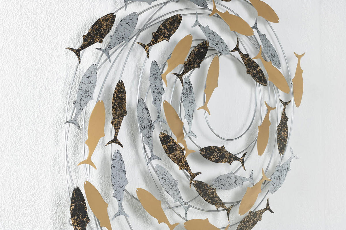 WANDDEKO Gold 78/89 cm - Silberfarben/Goldfarben, Metall (3.5/89/5cm) - KUNSTLOFT