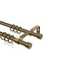 GARDINENSTANGE Olymp Lucan 520 cm (geteilt in 4 x 130 cm), 2-läufig, 16 mm Ø Messing Antik - Messingfarben/Bronzefarben, Metall (520cm) - INTERDECO
