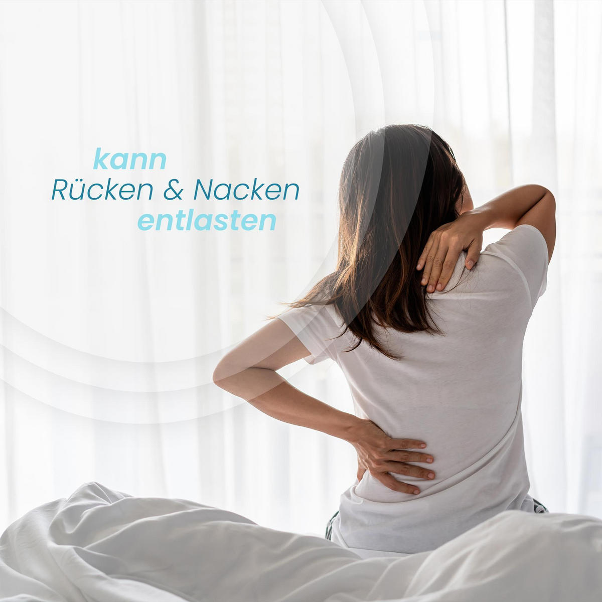 VISCOELASTISCHE Nackenkissen - Silver Protect 30x35 cm - Nackenhörnchen - Weiß, Textil (30/35cm) - Bestlivings