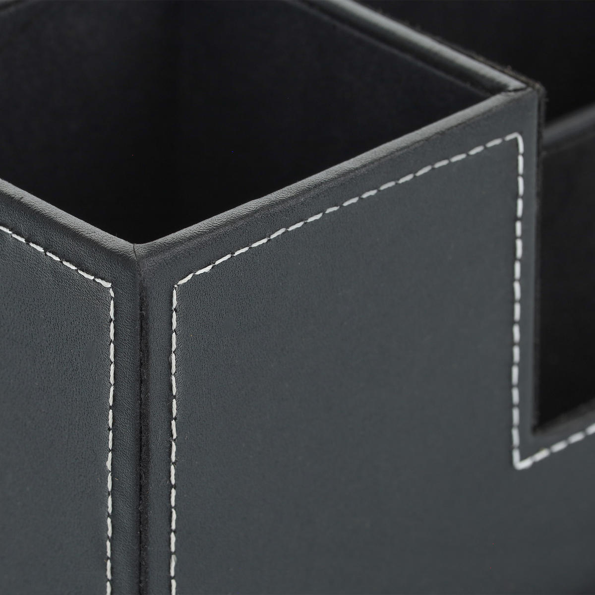 SCHREIBTISCH-ORGANIZER - Schwarz, Holzwerkstoff/Kunststoff (11/29.5/11cm) - Relaxdays