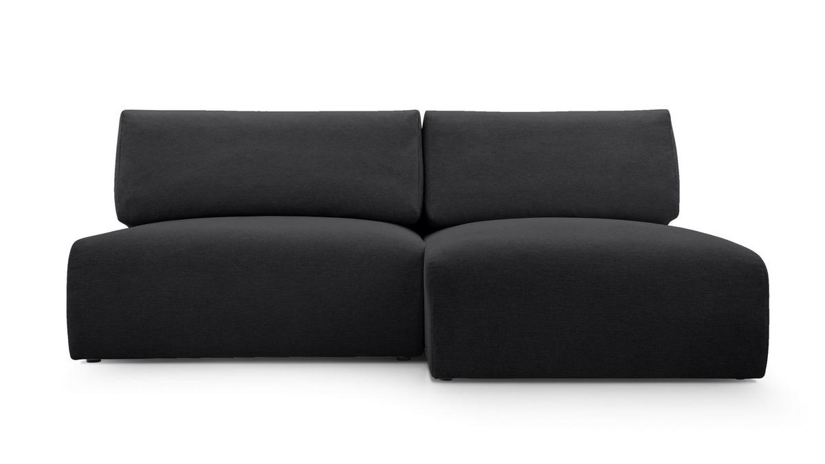 ECKSOFA mit Schlaffunktion Greste, Schwarz - Schwarz, Textil (150/223cm) - Meblito