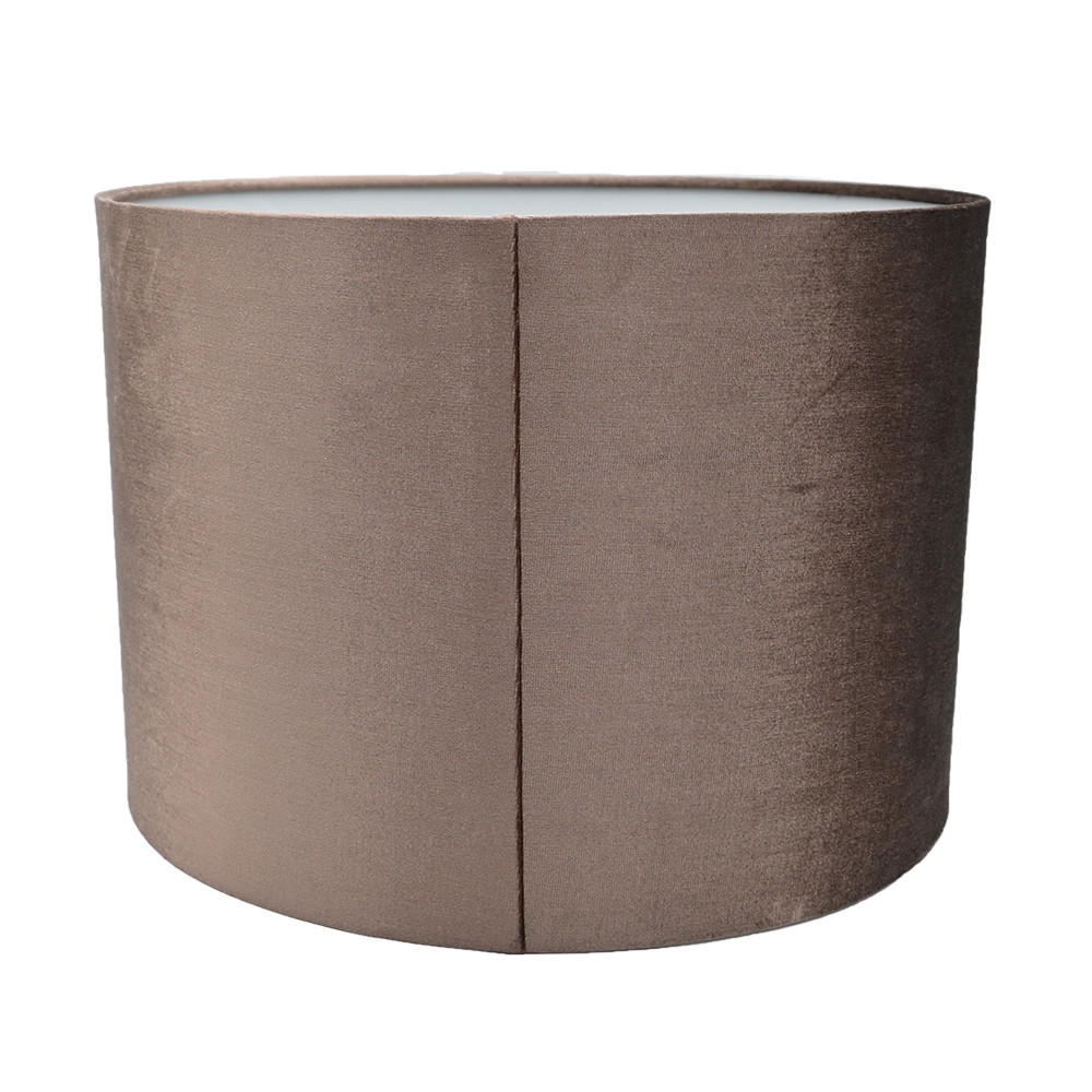 LAMPENSCHIRM Ø36x25,5 cm, Samt, Braun - Braun, Textil (36/36/25.5cm) - dasmöbelwerk