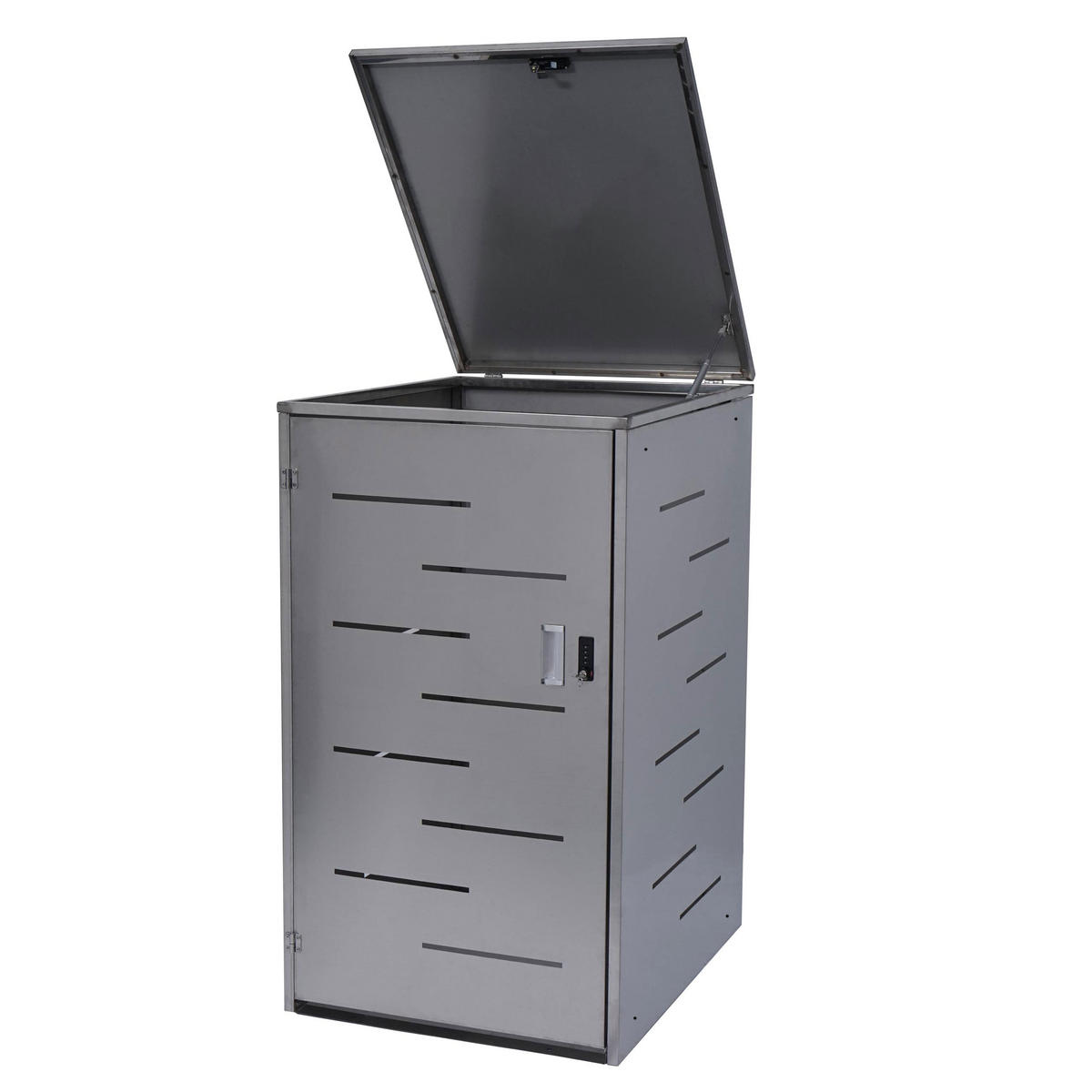 MÜLLTONNENVERKLEIDUNG Silber - Silberfarben, Metall (66/116/80cm) - MCW