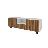 LOWBOARD NOA-2-S 140x50x41 cm - Weiß / Katania - Eiche Wotan/Schwarz, Holzwerkstoff (140/50/41cm) - ALTDECOR