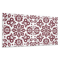 WANDPANEEL 120x60 cm selbstklebend Rosaria - Weiß/Dunkelrot, Kunststoff (60/1.6/120cm) - Wallfluent