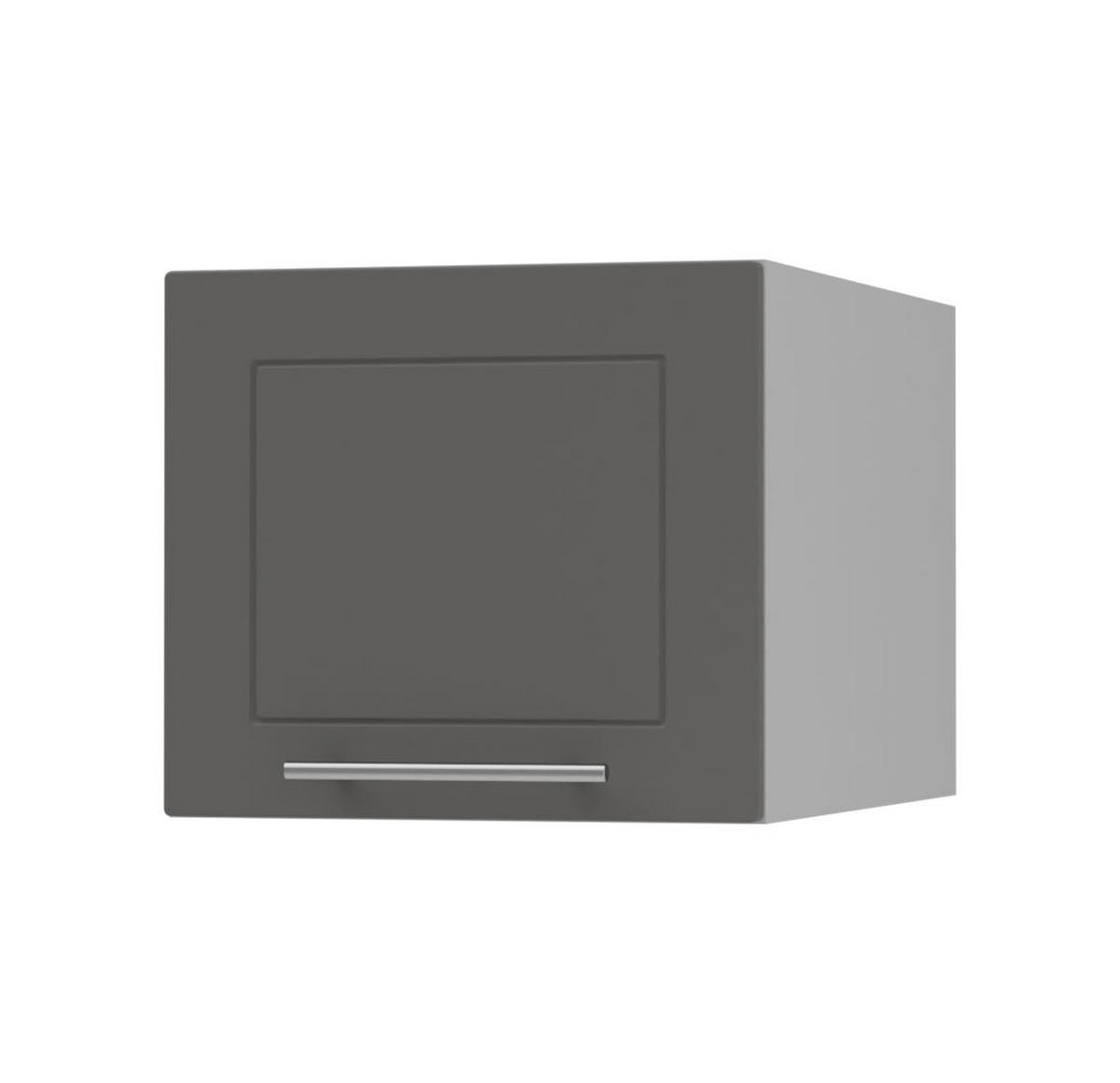 KLAPPHÄNGESCHRANK Kvantum W6B/40 Graphit Matt / Grau Matt 40 / 59 / 36cm - Graphitfarben/Grau, Holz/Holzwerkstoff (40/36/59cm) - Feldmann-Wohnen